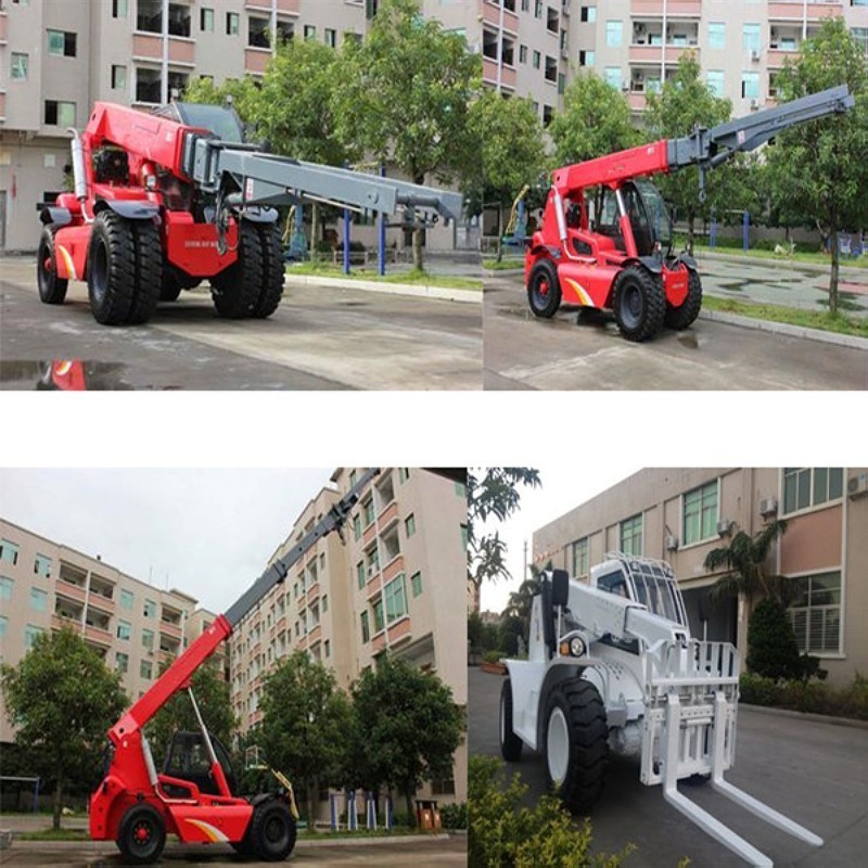 Hot Sale Side Loader Boom Rotating 4wd Rough Terrain Crawler 1.5 Ton Small Compact Telehandler Telescopic Forklift Handler