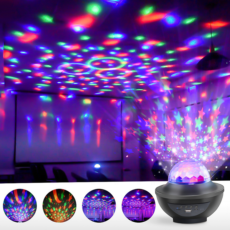 Star Projector Lights for Bedroom Wireless BT Speaker with U Disk TF Card Starry Light Projector for Room Decor Party