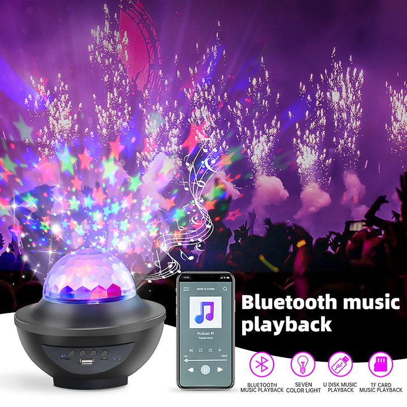 Star Projector Lights for Bedroom Wireless BT Speaker with U Disk TF Card Starry Light Projector for Room Decor Party