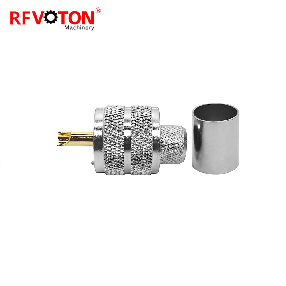 UHF PL259 Male Crimp Connector for Rg8/rg213/rg214 Cable Lmr400 Rf Coaxial Connector CNC Brass PTFE Usb Type C Male to Female