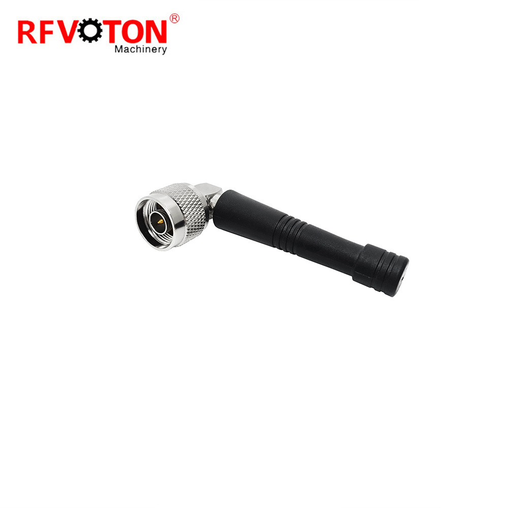 High Gain 433mhz 868mhz N Male Right Angle Rubber Communication Antenna