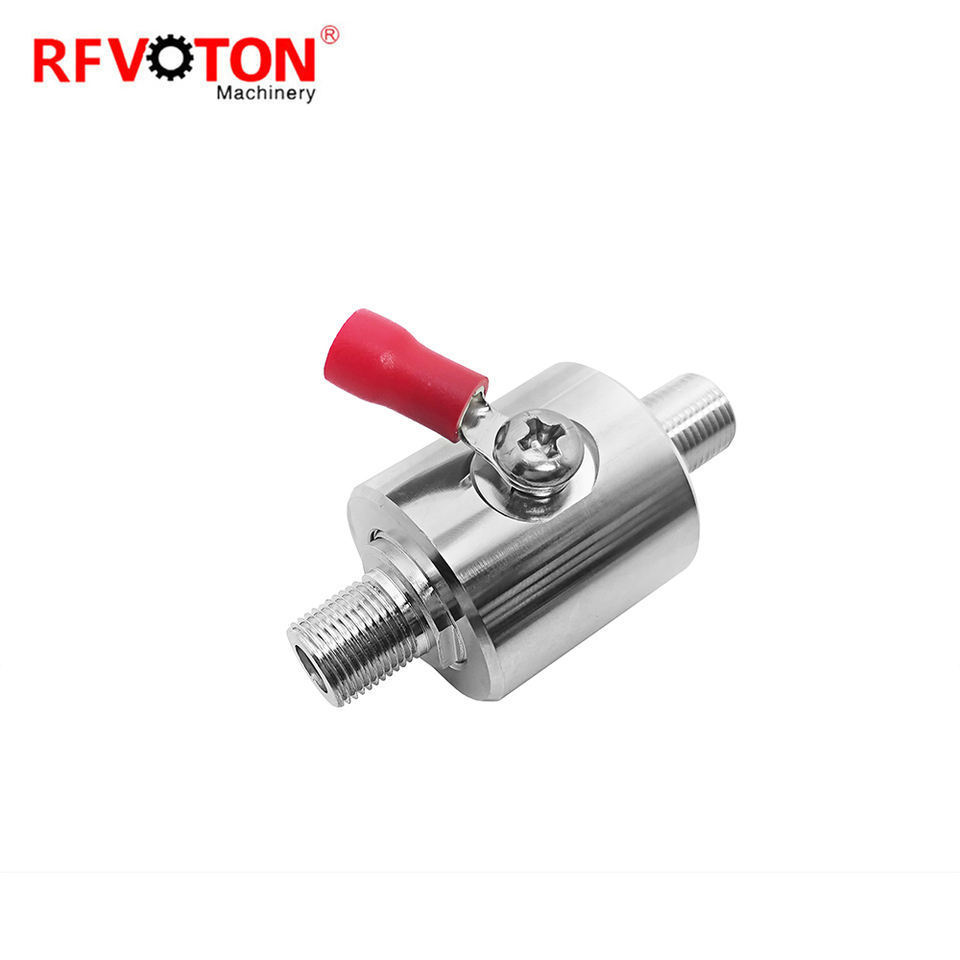 RF circular Lightning arrester for cctv F female to F female jack coaxial connector 0-3Ghz with 90V 230V tube discharge