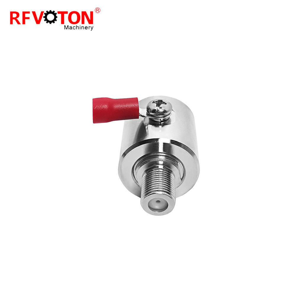 RF circular Lightning arrester for cctv F female to F female jack coaxial connector 0-3Ghz with 90V 230V tube discharge