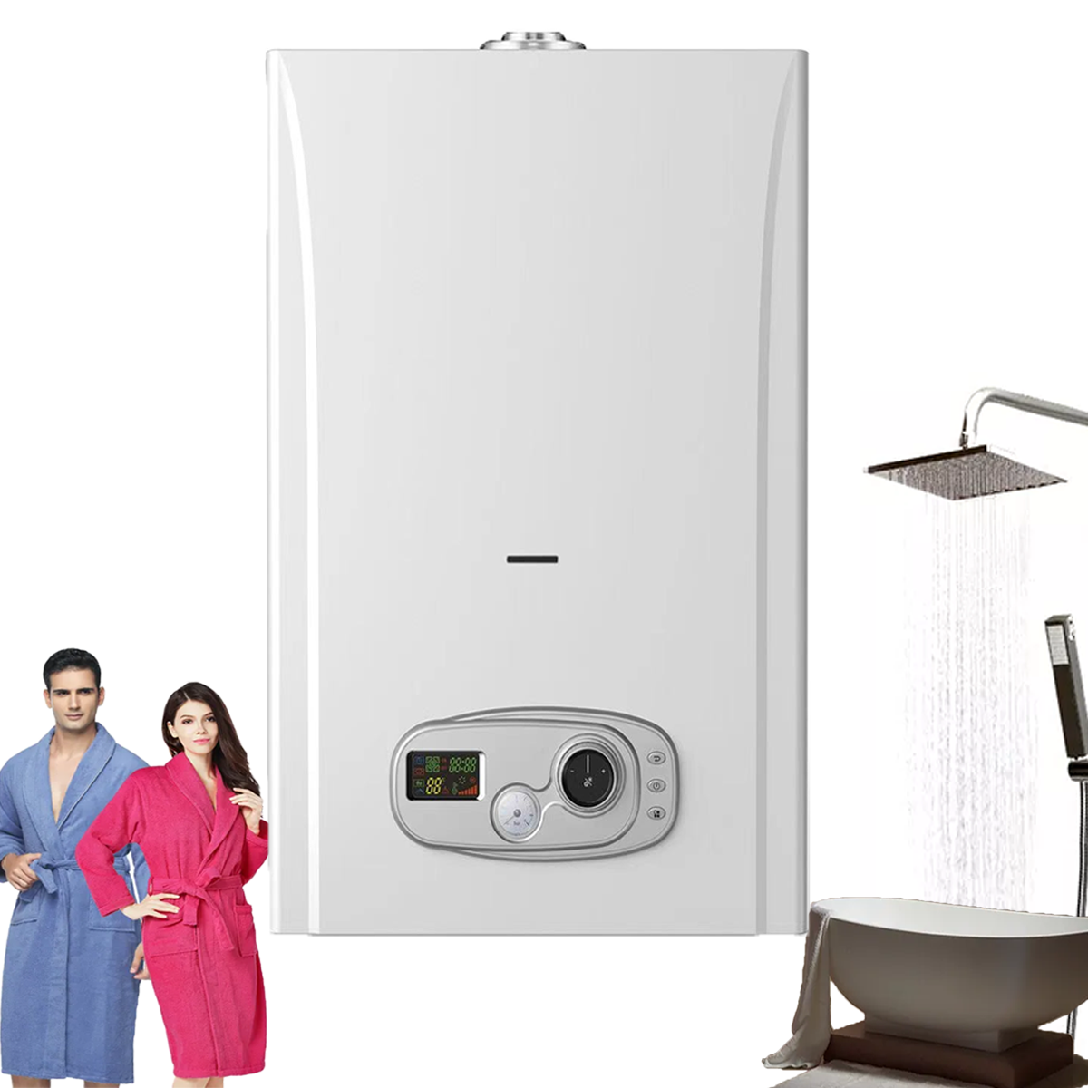 16L Instant Shower Water Heater Gas Bathroom Wall Heaters Induction Hot Water Heater 220v wall hung gas boiler