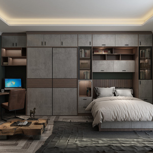 High Quality Grey Color Dressing Room Furniture Wardrobe Closet