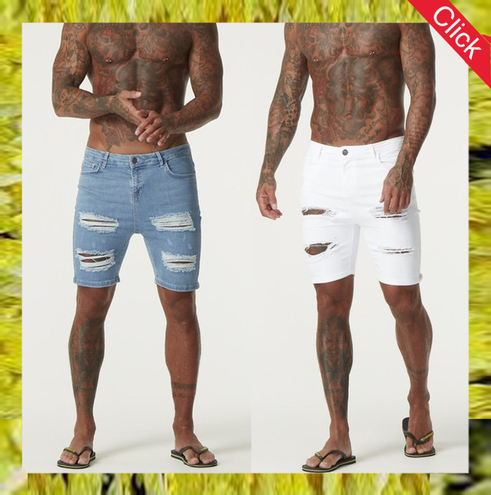 Latest fashion men skinny ripped jean shorts men xxx photo sexy men denim jeans shorts pants wholesale price