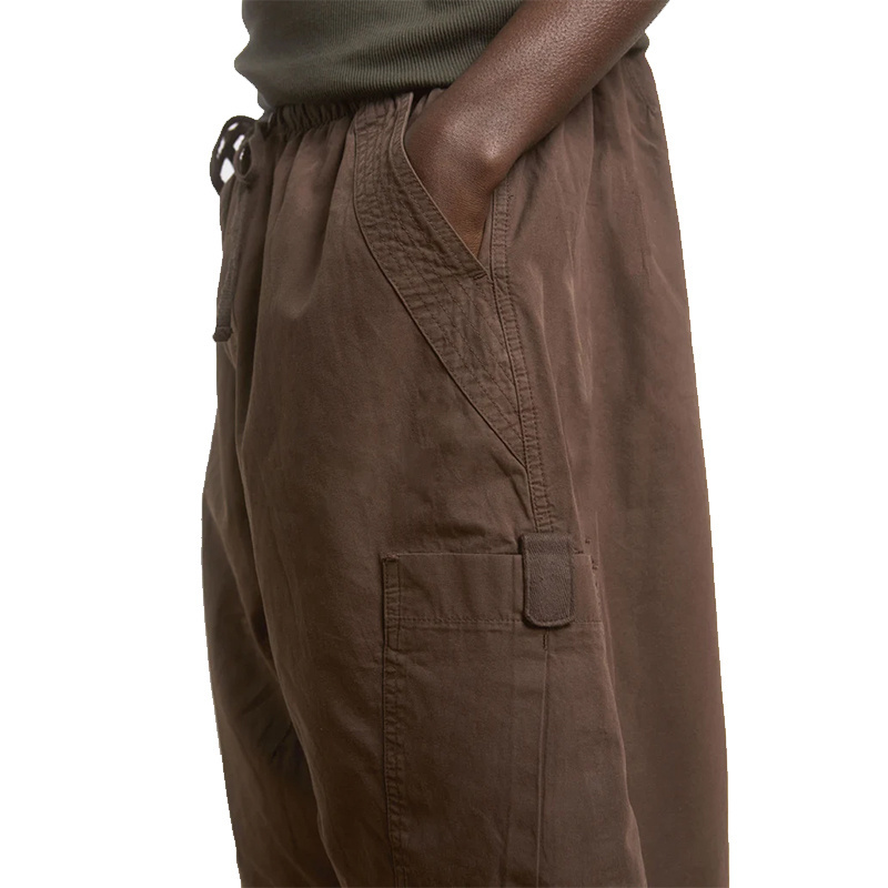 New Fashion Six Pockets Style Baggy Shorts Pants Men Brown Oversized Parachute Cargo Shorts