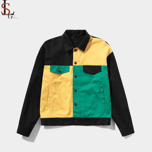 Wholesale price fashion custom design casual multi-color twill men's jackets