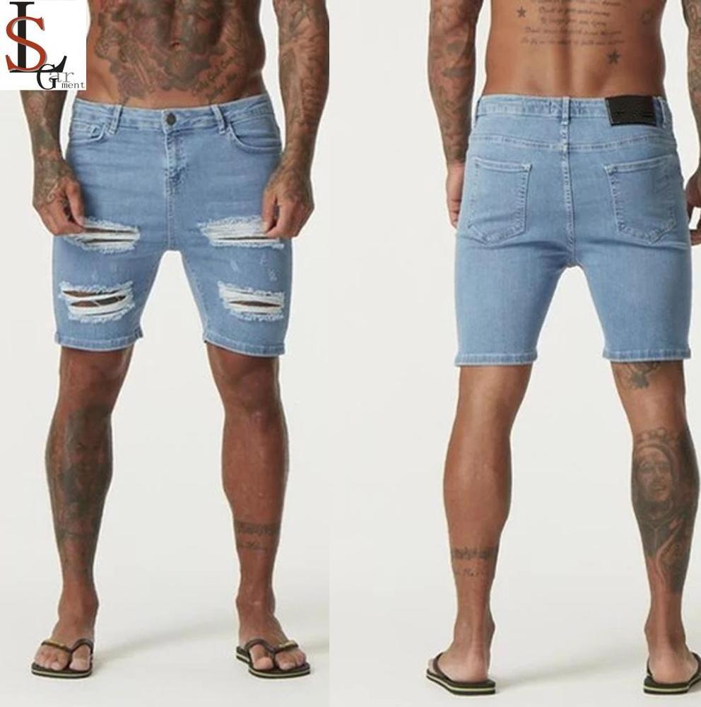 Latest fashion men skinny ripped jean shorts men xxx photo sexy men denim jeans shorts pants wholesale price