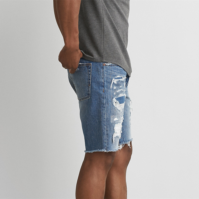 Hotsale high quality men denim shorts wholesale mens ripped skinny jeans pant