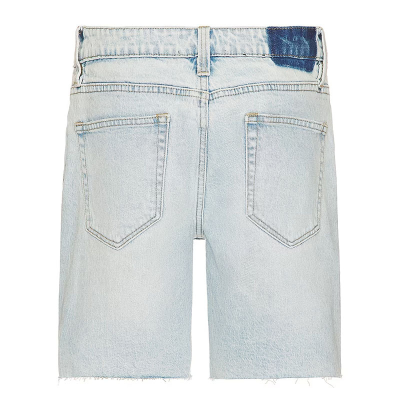 Factory OEM Wholesale Ripped Destroyed Denim Shorts  Distressed Light Blue Wash Male Men Fashion Casual Jeans Short