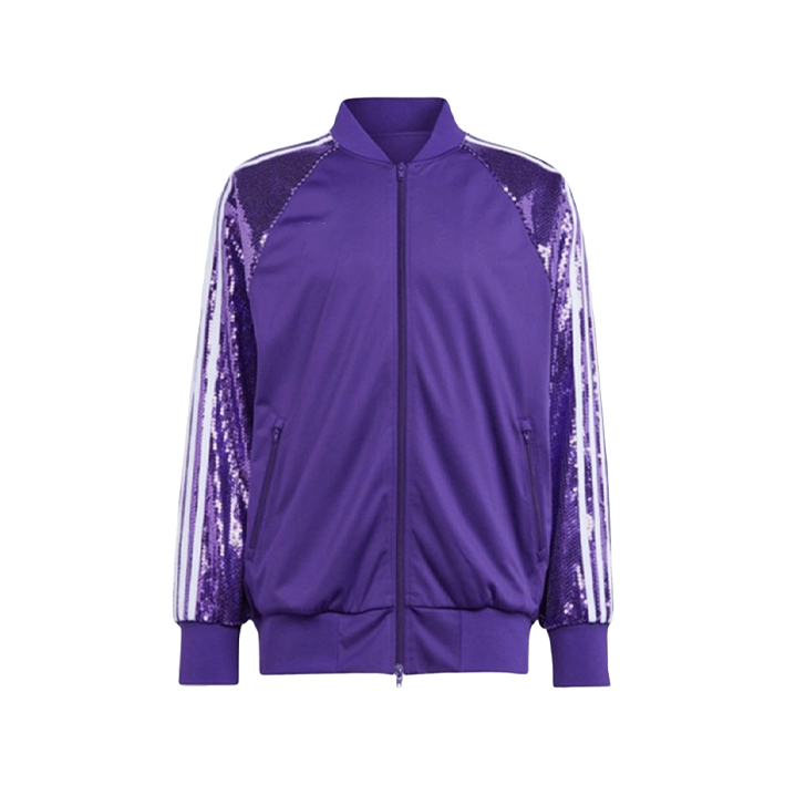 New Arrivals Wholesale Price Custom LOGO Fashion Casual Unisex Style Purple Sequin Tracksuit