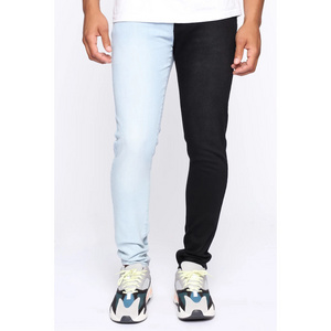 Custom private label skinny jeans men wholesale direct factory skinny washed two colors denim men jeans