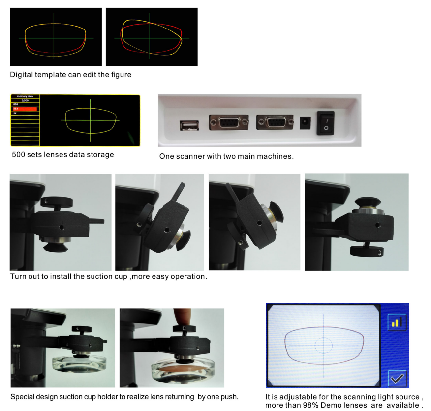 2024 Optical Lens Edging Machine Auto 2D Patternless auto Lens Edger ALE-1000+ST-1200