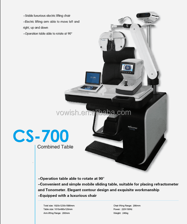 ophthalmic refraction unit combined table CS-700 best selling ophthalmic chair unit