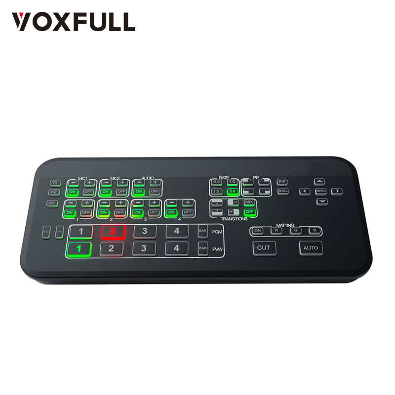 Voxfull HD420 Professionals Portable Multi-Format Studio Mini Live Streaming Equipment video mixer switcher