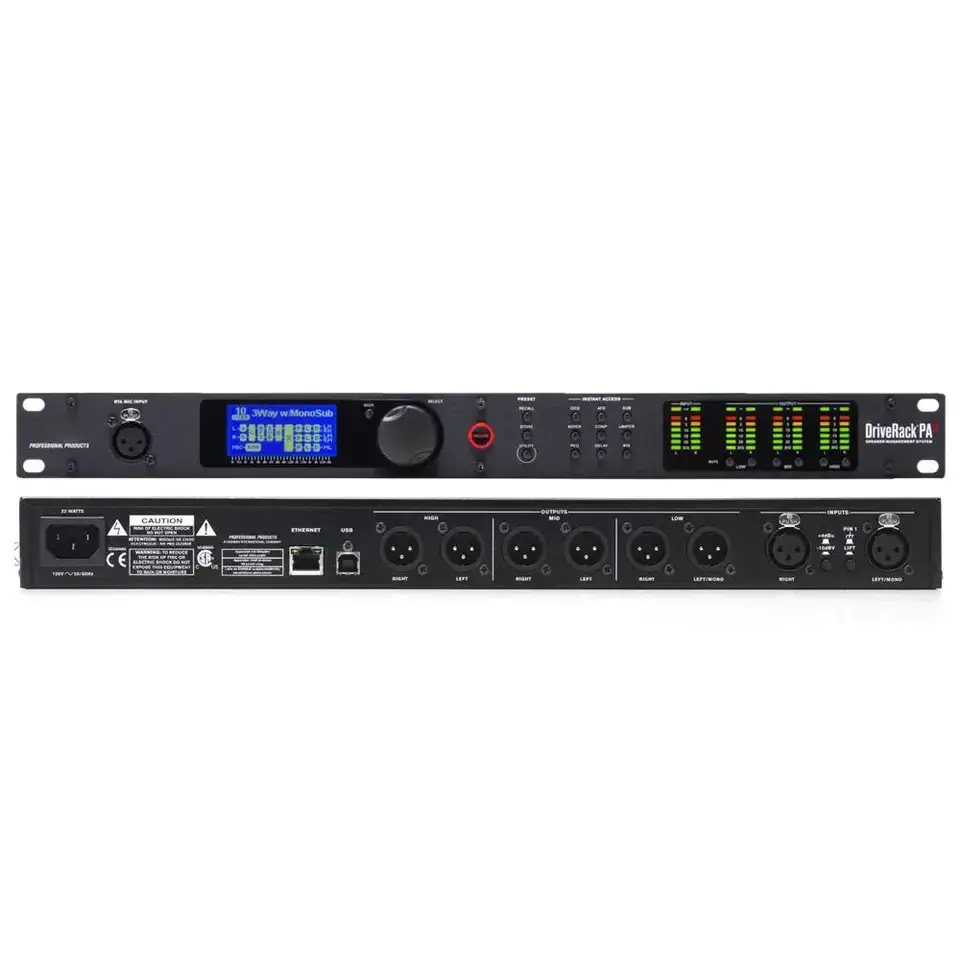 dbx professional stage usb Display Management Processor DriveRack PA2 mixer amplifier equipment