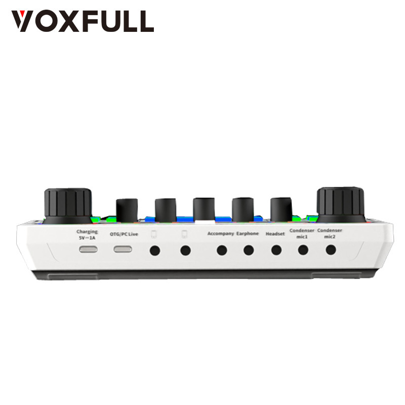 Voxfull X50 Portable Home Recording Studio Equipment Sound Card For Computer Live Streaming Phone