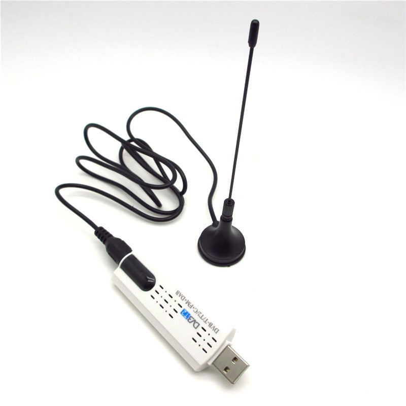 USB Digital Satellite DVB-T2 T DVB-C + FM + DAB+ SDR HDTV Stick Tuner Satellite Receiver with Antenna Remote for Russia/EU