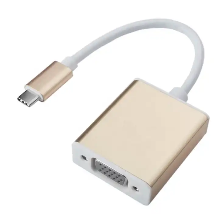 Type C Hub to Female VGA Adapter Cable USB-C Video Audio Data Transmission Converter 2024 New Products for Laptop PC Smart Phone