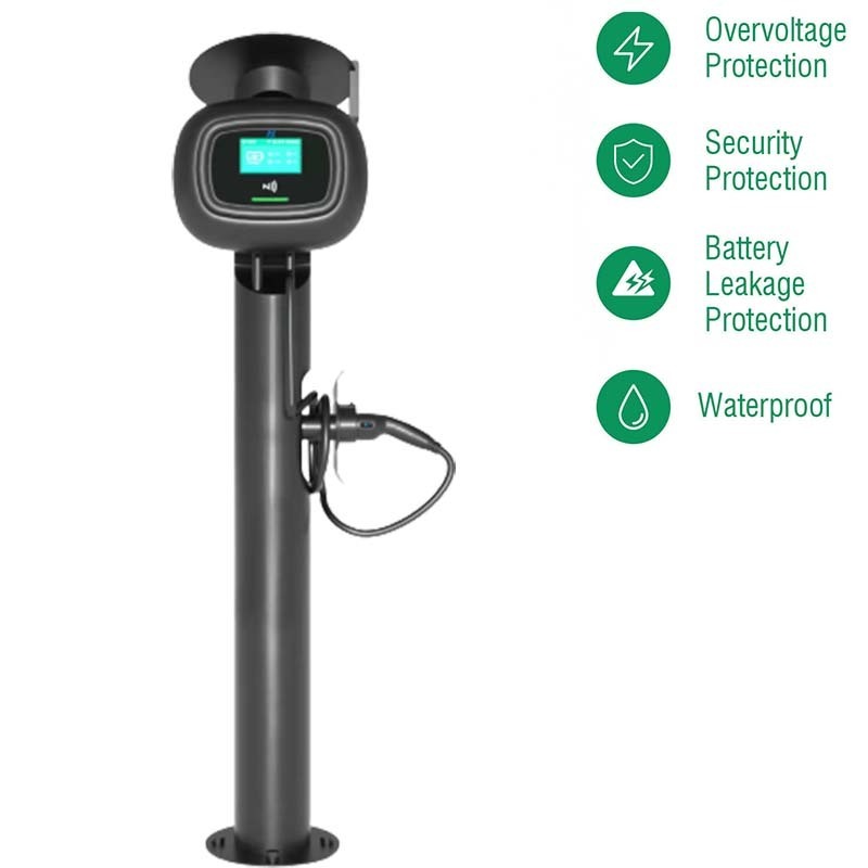 AC EV Charger ocpp portable new energy charging pile Wall-mounted Charging Stations for vw byd tesla commercial ev charger