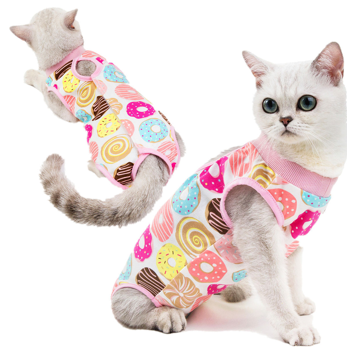 Cat Recovery Suits Cotton Cat Recovery Body Wraps Breathable Kittens Recovery Clothes  cat pajamas dog pajamas