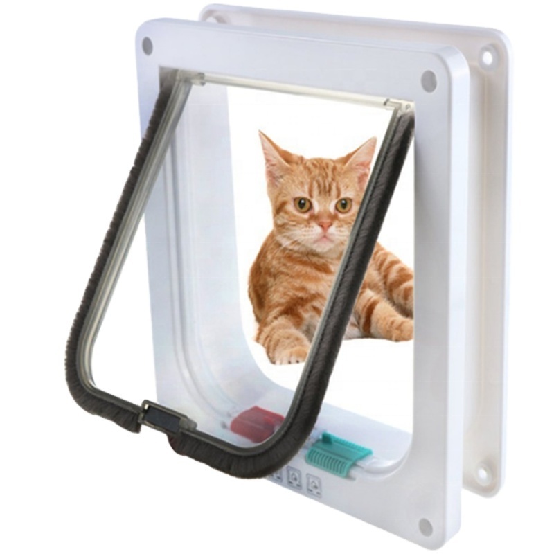 Plastic Acrylic Adjustable Smart Control Flap Interior Pet Cat And Dog Door