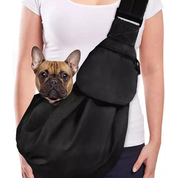 Outdoor pet front carriers travel product crossbody shoulder dog cat sling bag for puppy small animal with adjustable sit belt