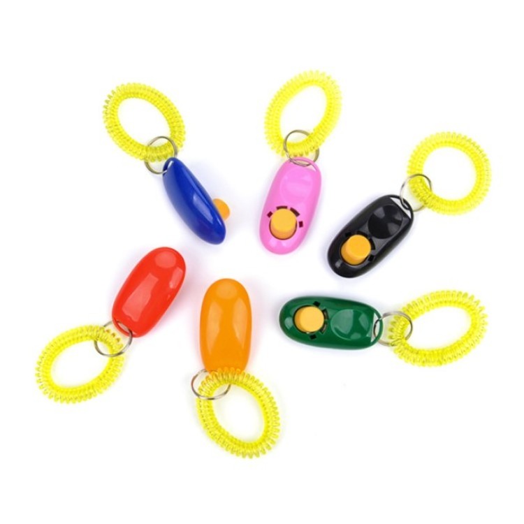 Multi-colors New Arrival Plastic Pet Clicker Dog Training Metal Clicker Sound Stop Barking Training Whistle Dog Toys