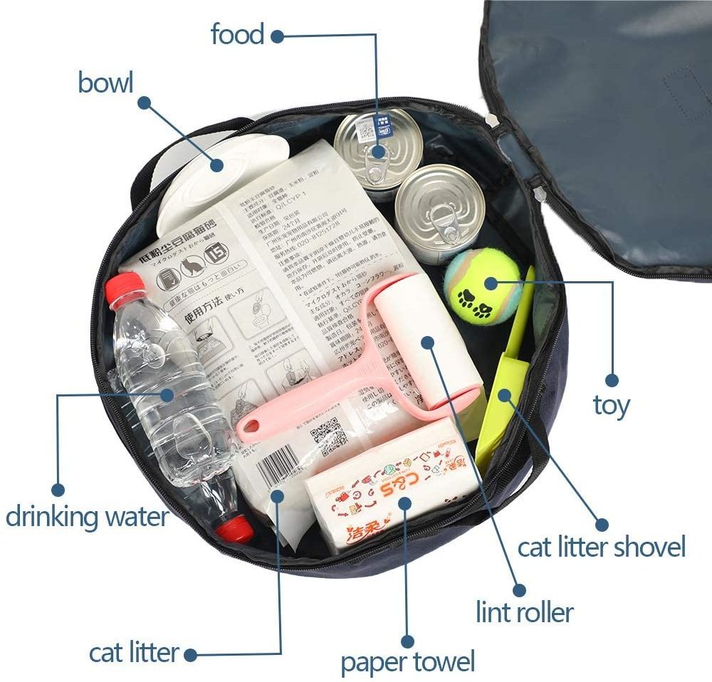 Waterproof Pet Cat Travel Litter Box Foldable Portable Cat Litter Box Easy To Use In Car Or Hotel