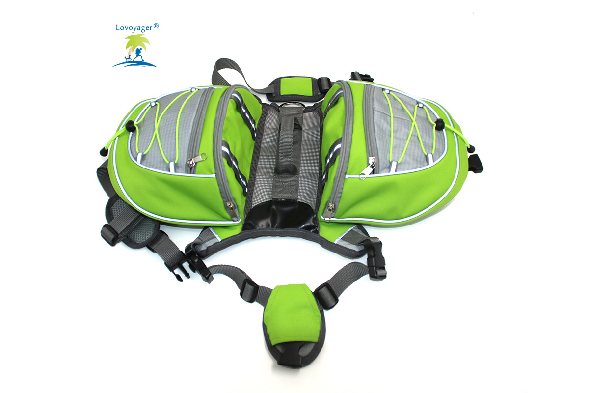 Free Shipping Outdoor Adjustable Pet Carriers Dog Backpack saddle Bag With Reflective Strip For Travel Hiking