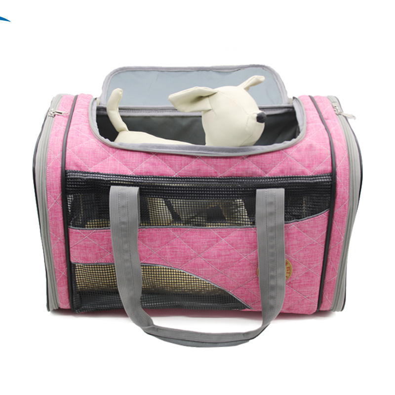 Free sample foldable pet carrier travel product pet dog sling bag cat handbag with pad