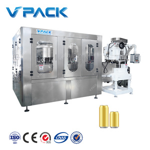 Can filling and sealing machine for Beer Beverage Carbonated drinks/ Soda water seaming and packing machine/Separate type canner