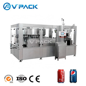 aluminum pot ring pull carbonated beverage juice soda water tin can filling sealing machine line/aluminum cans machinery