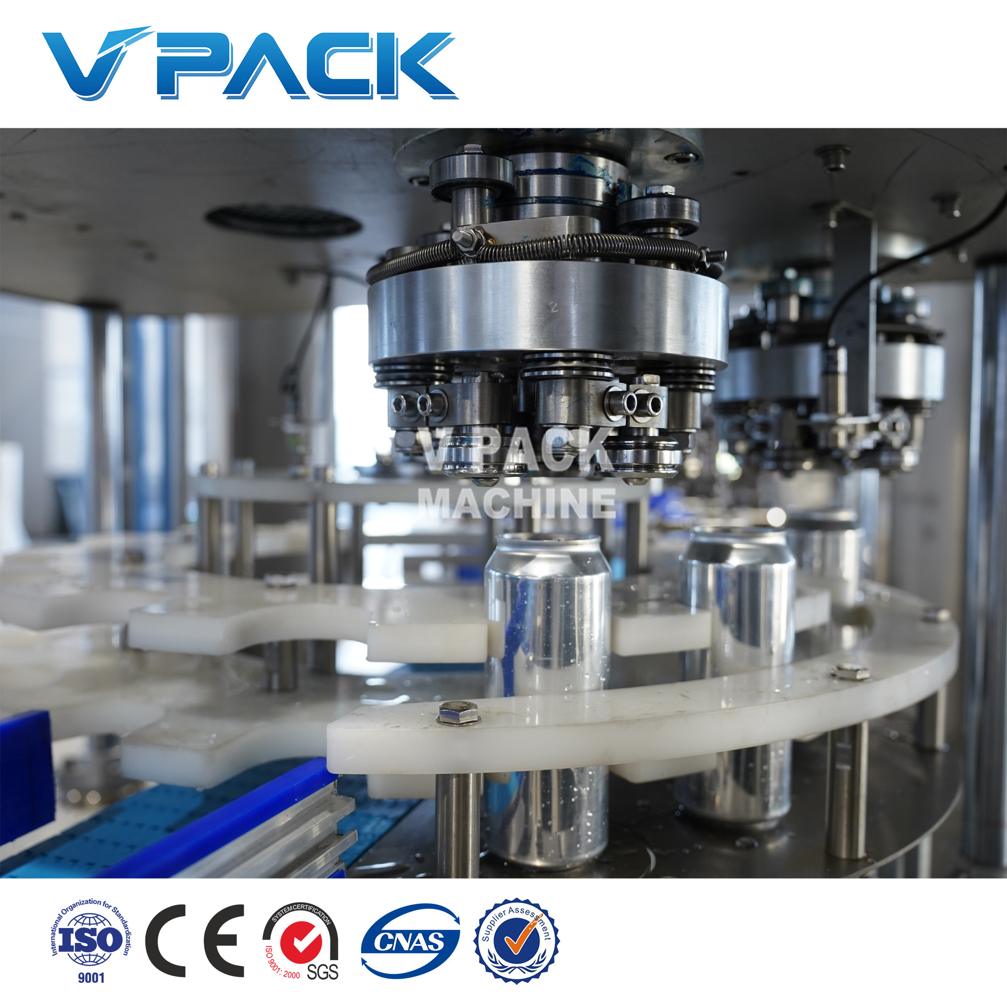 Can filling and sealing machine for Beer Beverage Carbonated drinks/ Soda water canning and packing machine/Separate type canner