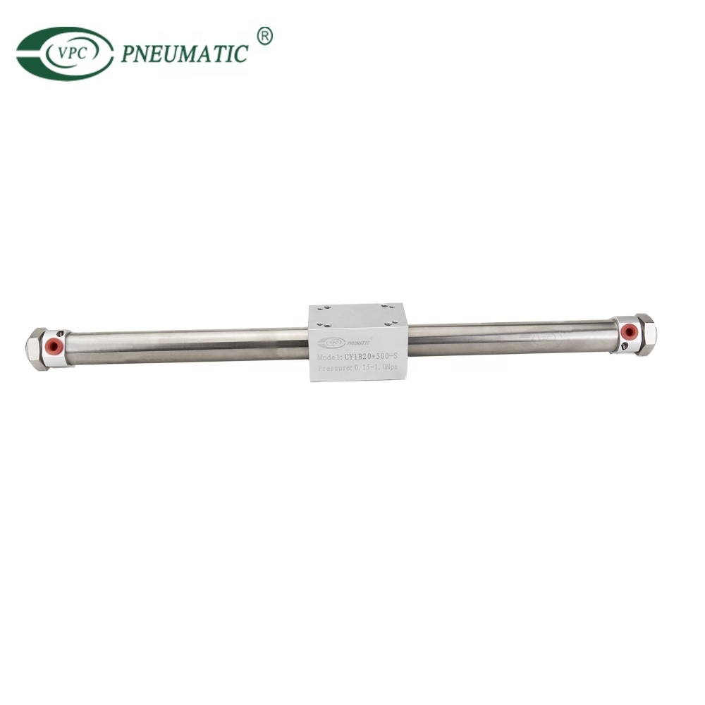 Pneumatic Linear Actuator Aluminum Alloy  CY1S Magnetically Coupled Air Pneumatic Rodless Cylinder