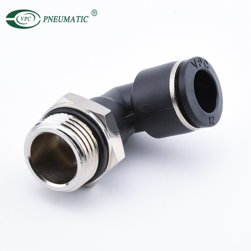 6mm Tube x 1/2 Swivel Elbow Push Fit Pneumatic Fitting