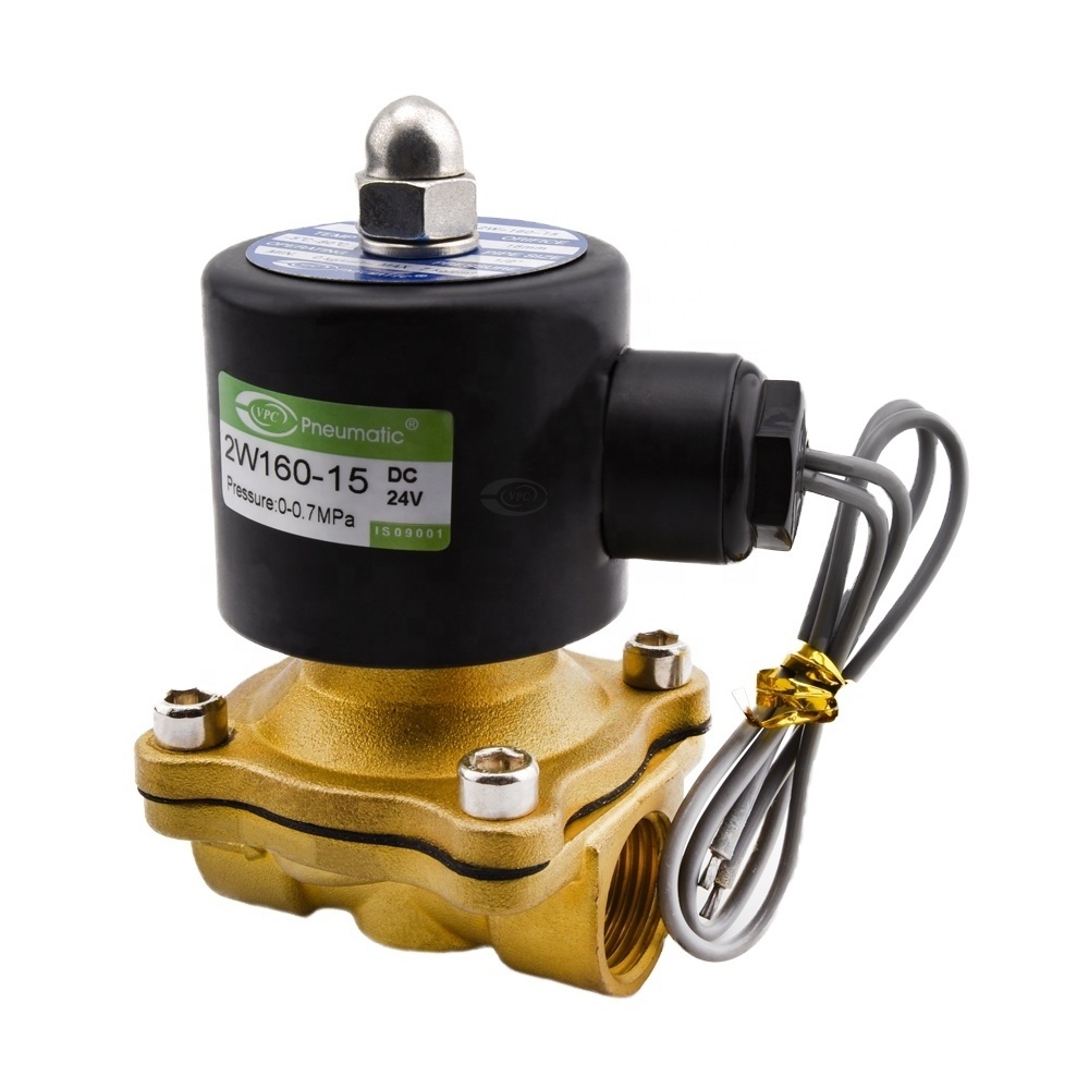 2W series 2w160-15 1/2inch direct acting brass water solenoid valve