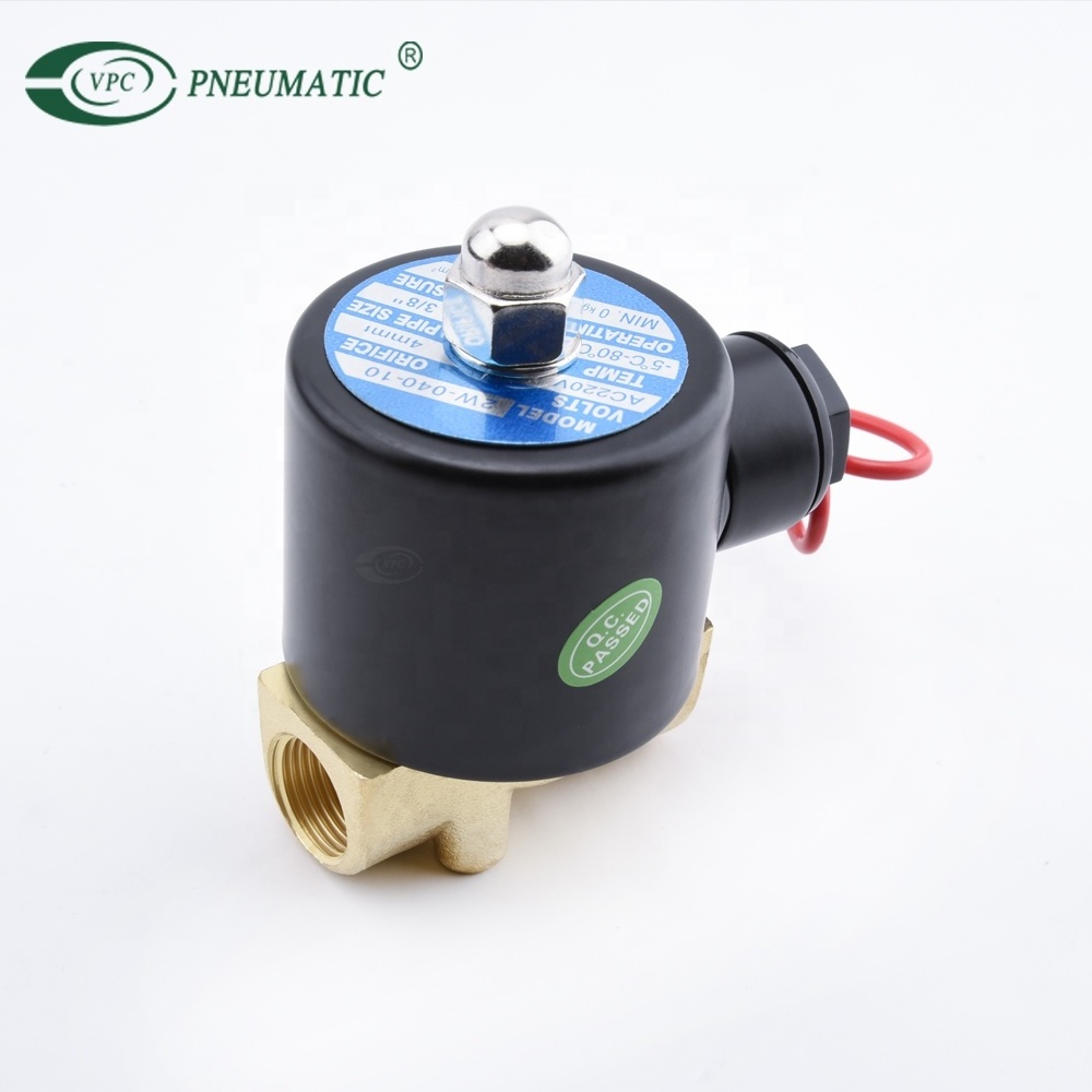 Hot Sale  2W series Pneumatic Air Water Oil Brass Solenoid Valve