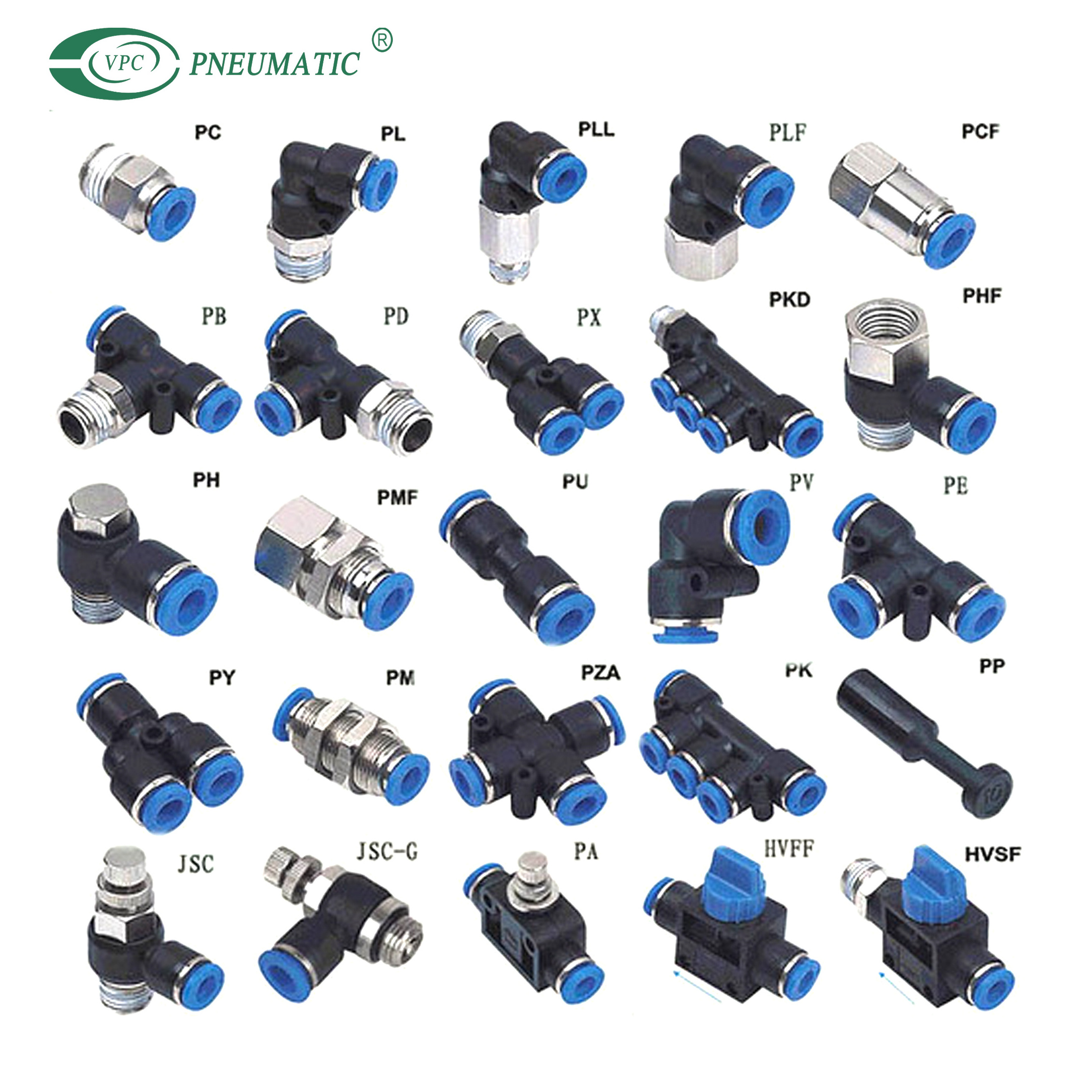 1/4 bsp pneumatic cylinder accessories fittings one touch tube Air Connector