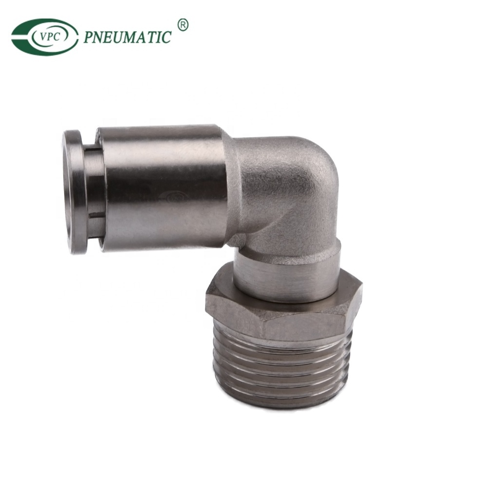 PC Male Straight Stainless Steel Pneumatic pipe  push in one touch Fitting