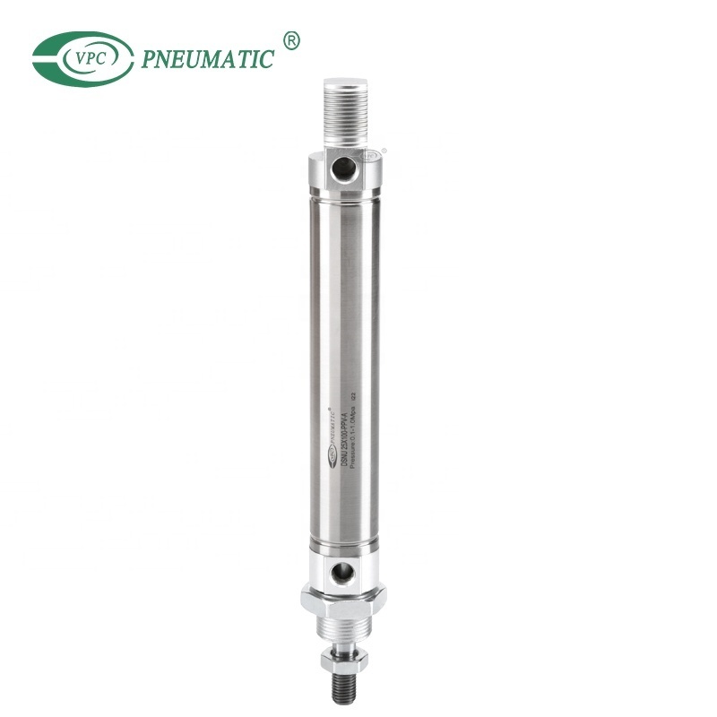 DSNU-25-100-PPV Round Cylinders ISO 6432 Stainless Steel Double Acting Mini Pneumatic Cylinder Manufacturer