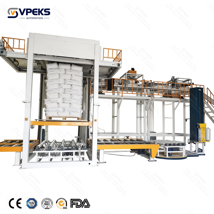 High Level Palletizer VPEKS Automation Faster Case Palletizing Bag Stacking Machine