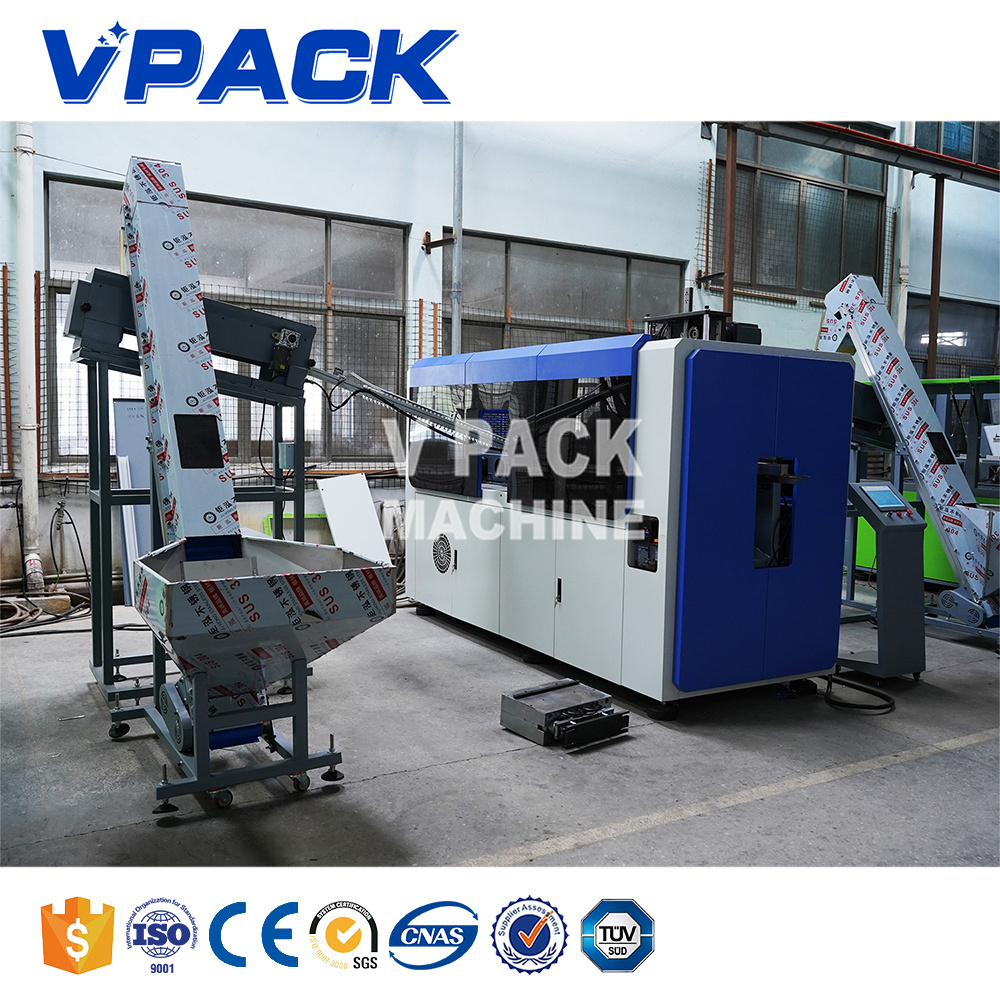 PET PlastStretch Blow Moulding Machine 4/6 Cavity moulds dropping the bottle/Full Automatic Pet plastic bottle blowing machine