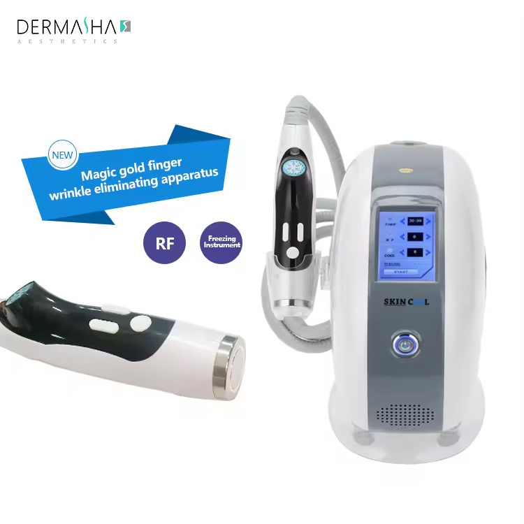 2024 Microcurrent Magic Diamond Golden Finger Beauty Massager Machine Body rf Face Lifting EMS Diamond Finger Massager