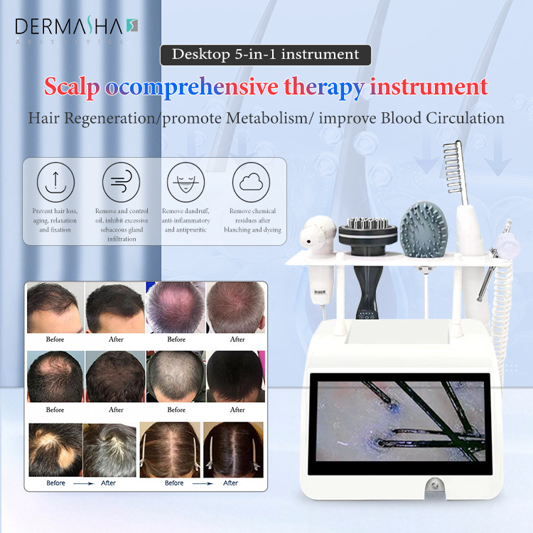 Dermasha Trending products 2024 Beauty Equipment Hair Growth Machine Scalp Massage Devices Hair Follicle Detector Analyzer