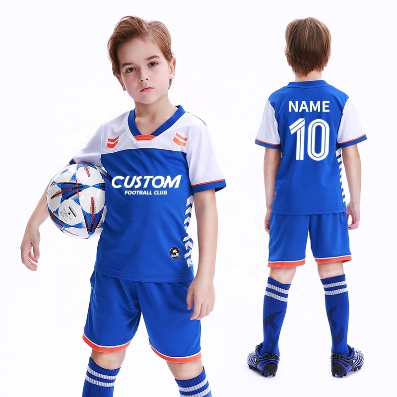 Kids Football Jersey Personalized Boys Soccer Jersey Quiock Dry Soccer Uniform Breathable Football Uniform For Children Y302