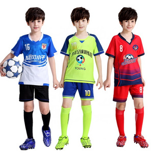 Kids Football Jersey Personalized Boys Soccer Jersey Quiock Dry Soccer Uniform Breathable Football Uniform For Children Y302