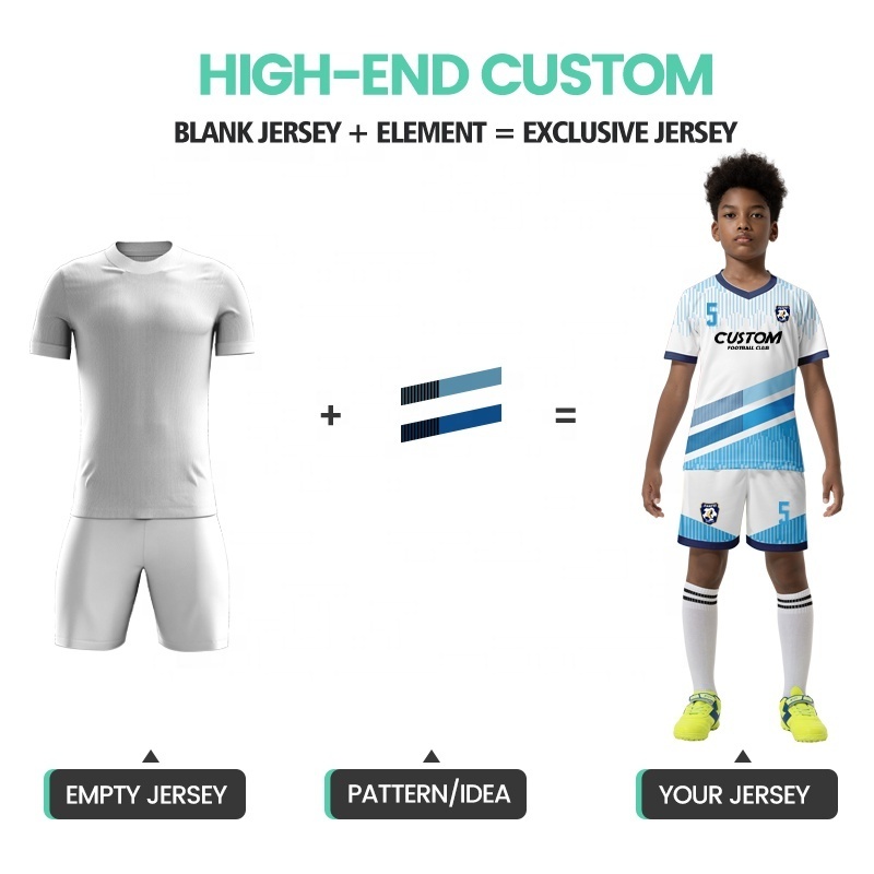 Custom Kids Football Jersey Cheap Sublimation Boys Soccer Uniform Youth Girls Green And White Soccer Training Jersey ZZ-RT2010