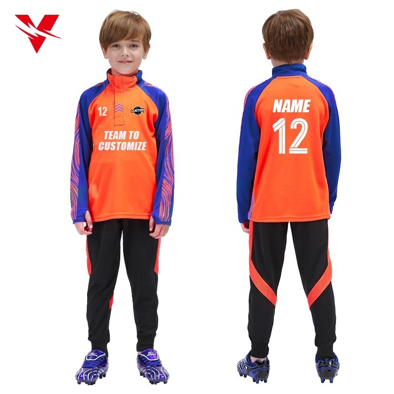 Kids Winter Jacket Outdoor Sportswear Tracksuit Long Sleeves Tracksuits Fitness Running Sports Jogging Football Tracksuit WT02